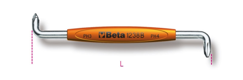 1238B 1-2 Sarokcsavarhúzó Phillips®-csavarokhoz - Beta - 012380201