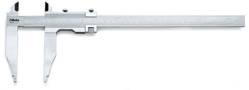 1654 200 Tolómérő rozsdamentes acélból, tokban, pontosság 0.02 mm - Beta - 016540020
