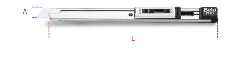 1770 Dekorkés extra lapos letörhető pengével, 9 mm széles - Beta - 017700001