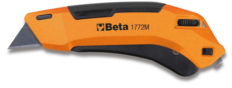 1772M Kés behúzható biztonsági pengével 3 pengével szállítjuk - Beta - 017720040 1772M Kés behúzható biztonsági pengével 3 pengével szállítjuk - Beta - 017720040