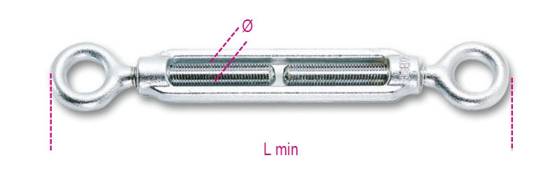 8005Z M20 Mindkét oldalon szemes feszítőszerelvény, galvanizált - Beta - 080050120