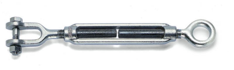 8010Z M8 Feszítőszerelvény szemmel és kengyellel, galvanizált - Beta - 080100008