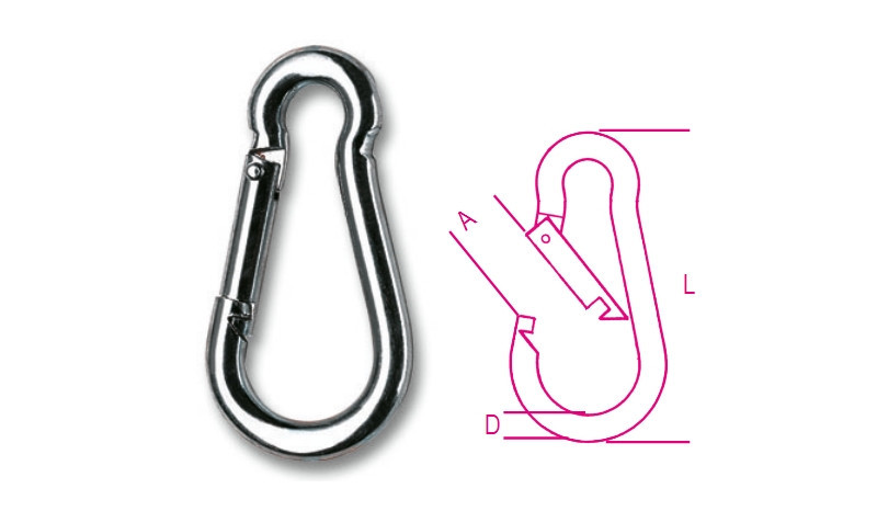 8074 13X160 Karabiner horgok, galvanizált, lakkozott - Beta - 080740103